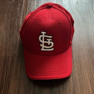 Red Baseball Cap with MLB Logo